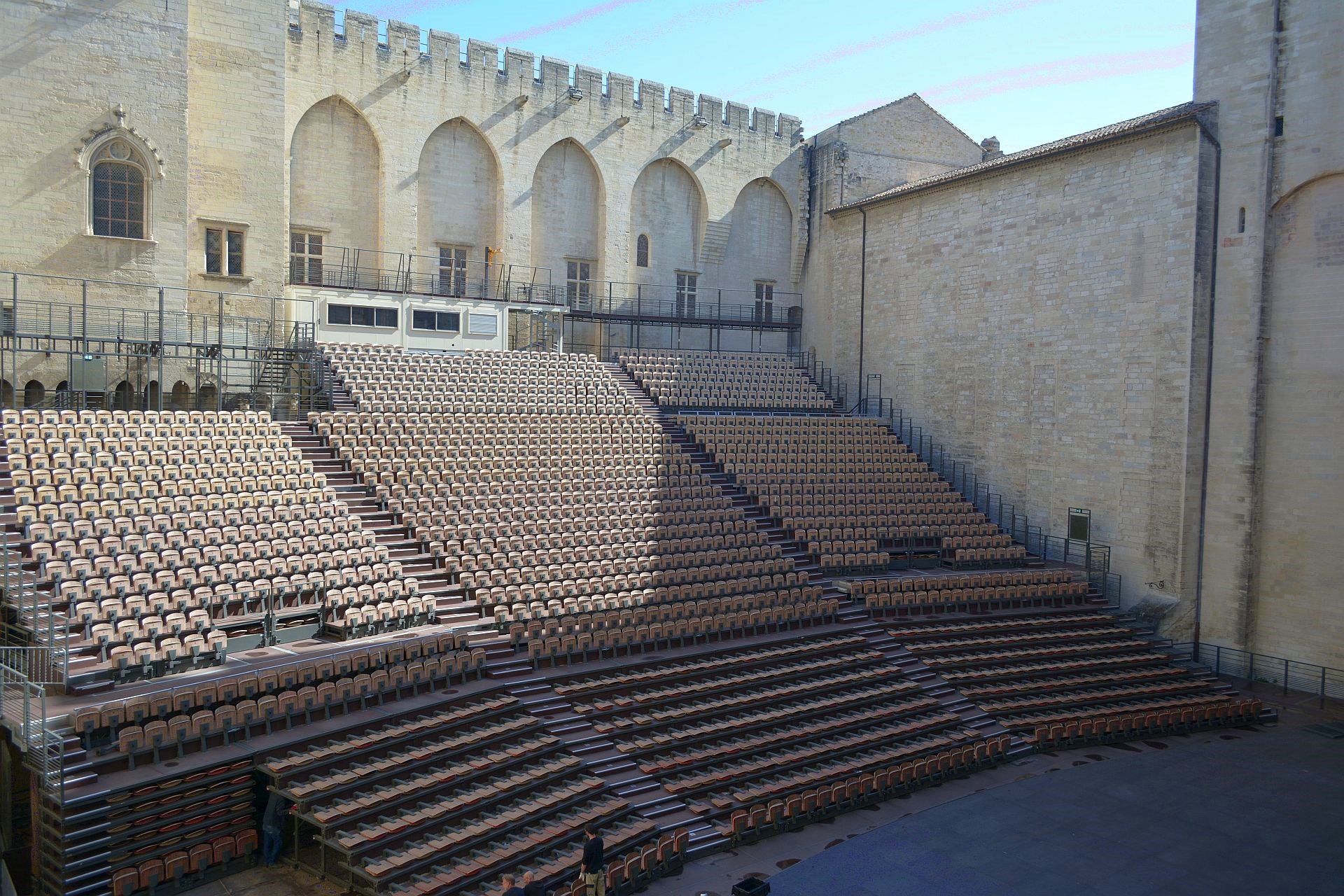 Bühne im Papstpalast von Avignon